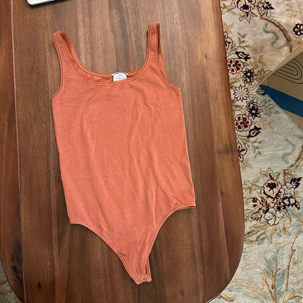 Wolford string tank top bodysuit color rust